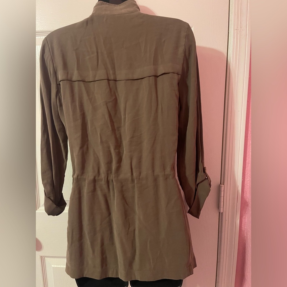 Zara Basic Collection Utility Jacket In Olive Gre… - image 2